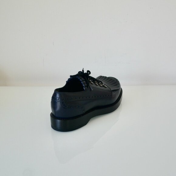 NIB GUCCI GOODYEAR SELLA LUX LEATHER LACE UP FRINGED BROGUE SHOES main image 7